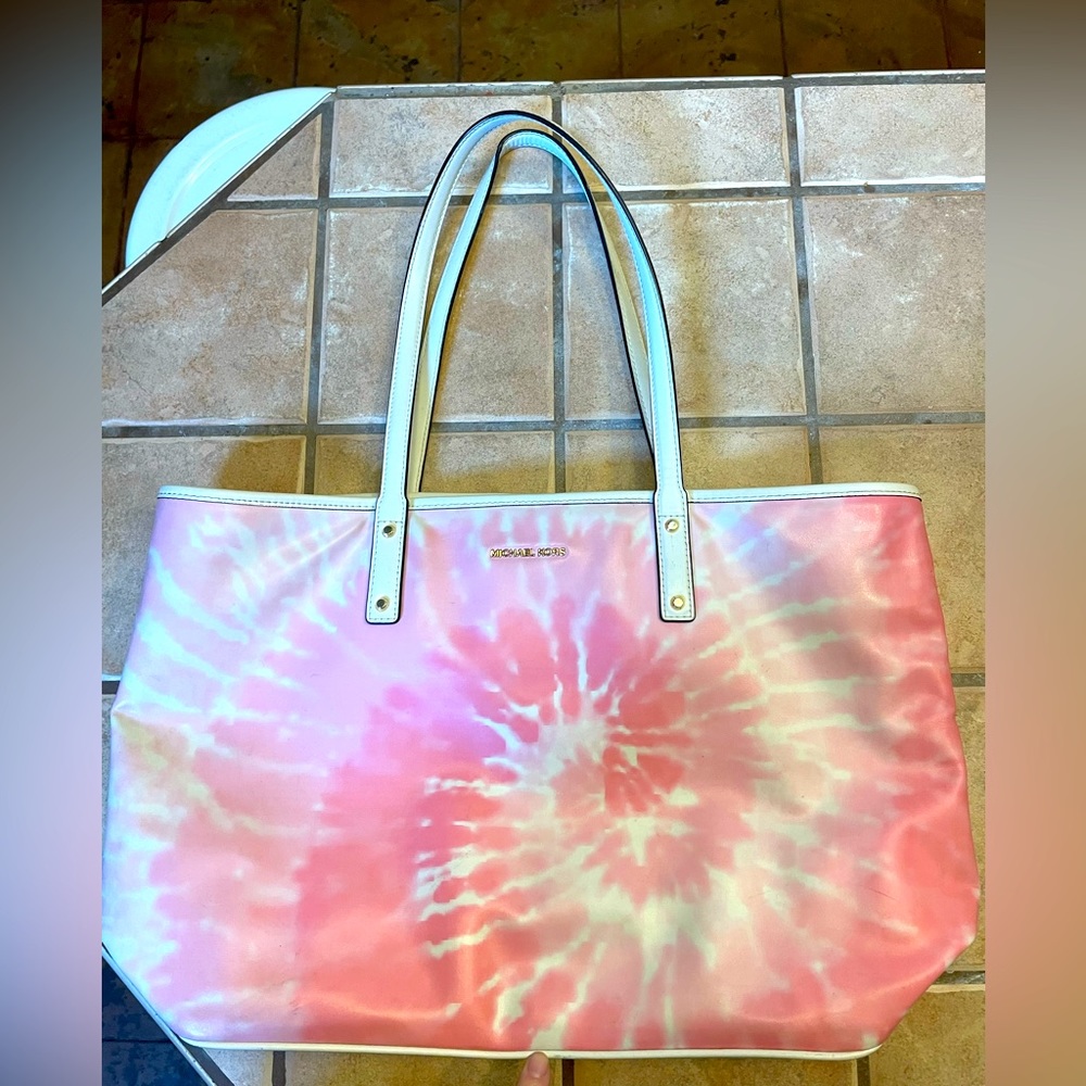 Michael Kors Pink Tie Dye Tote Bag